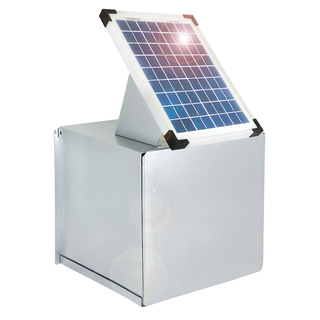 10W Solarsystem Transportbox für 12 V Geräte, Batteriefach abschließbar