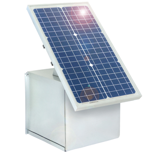 30W Solarsystem Transportbox für 12 V Geräte, Batteriefach abschließbar