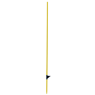 10x Fiberglaspfahl, rund, 160 cm, gelb - ohne Isolator