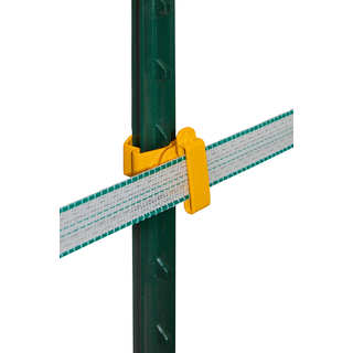 25x T-Pfosten Weidezaunband Clip Isolator, gelb