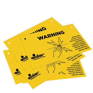 5x Warnschild WARNING Elektrozaun