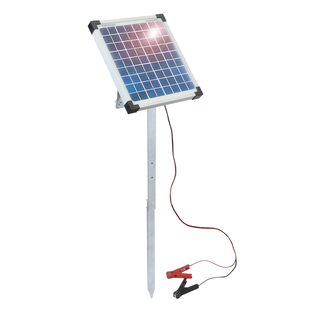10-Watt-Solarerweiterung für 12-Volt-Weidezaungeräte mit Metallstab