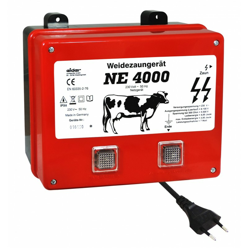 230 Volt Elektrozaungerät für Schafzaun Wildzaun Weidezaungerät Eider N 5000 