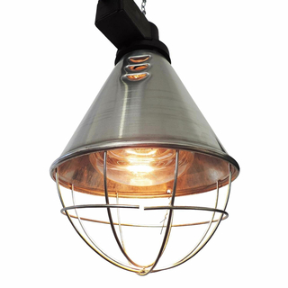 Aufzuchtlampe Wrmelampe Schutzkorb, 2,5 m Kabel + 150 W Weilichtlampe - Made in Germany